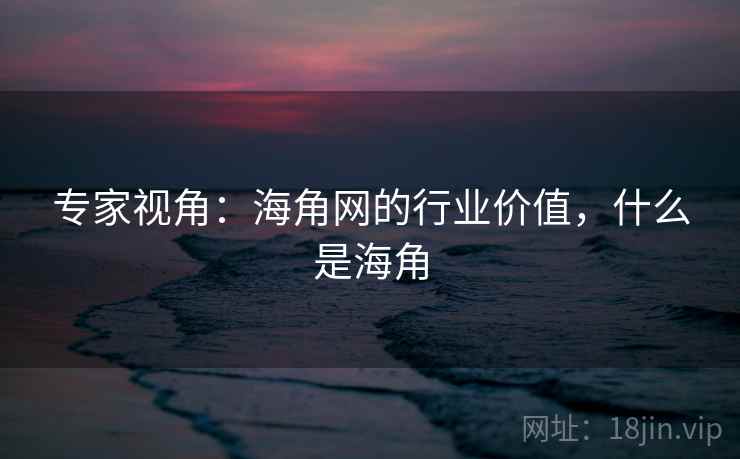 专家视角：海角网的行业价值，什么是海角