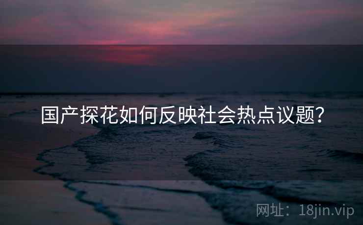 国产探花如何反映社会热点议题？
