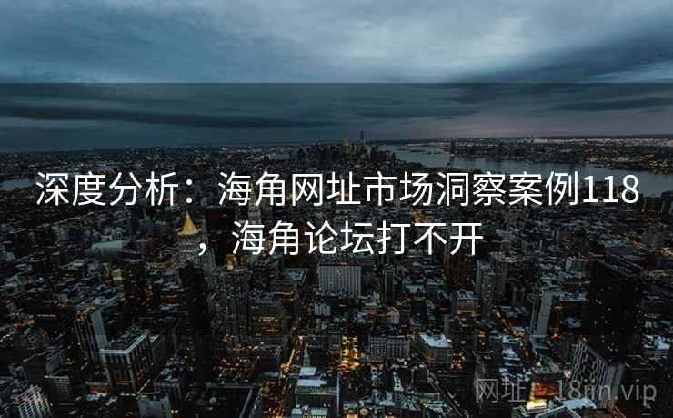 深度分析：海角网址市场洞察案例118，海角论坛打不开