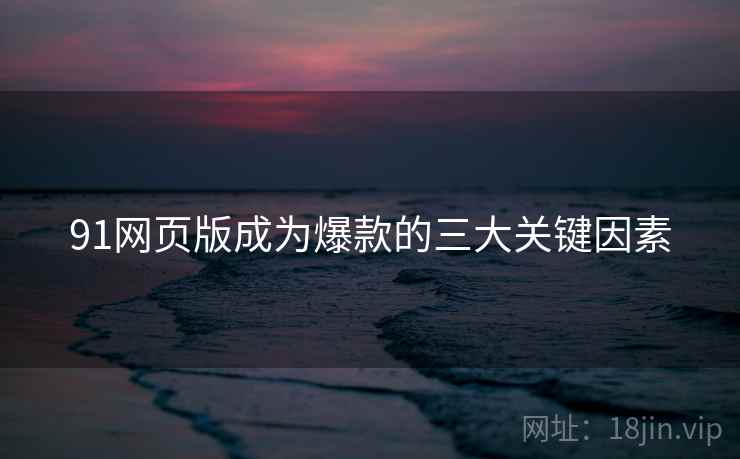 91网页版成为爆款的三大关键因素