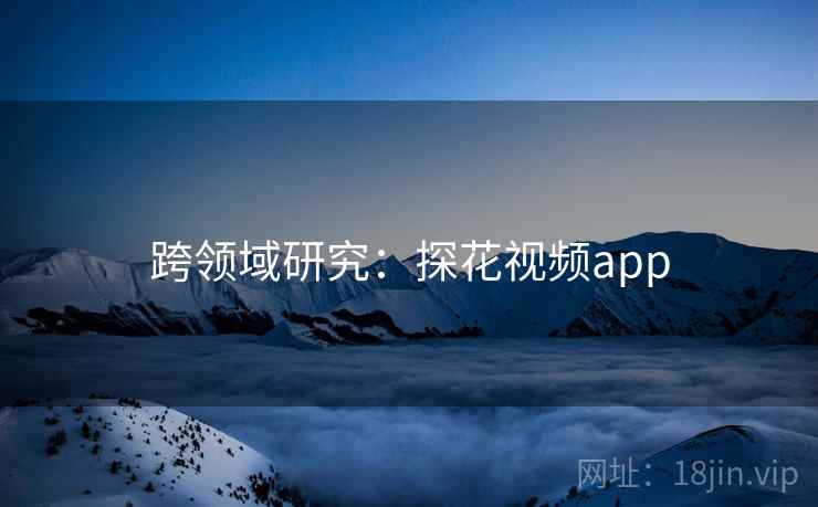跨领域研究：探花视频app