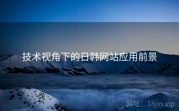 技术视角下的日韩网站应用前景