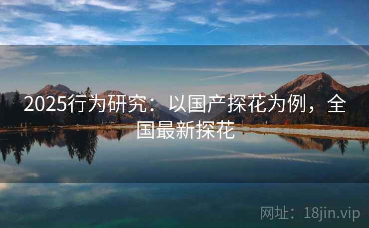 2025行为研究：以国产探花为例，全国最新探花