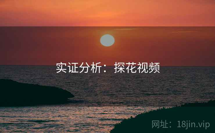 实证分析：探花视频