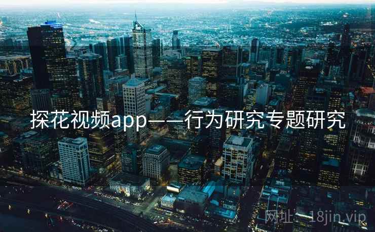探花视频app——行为研究专题研究