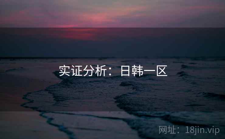 实证分析：日韩一区